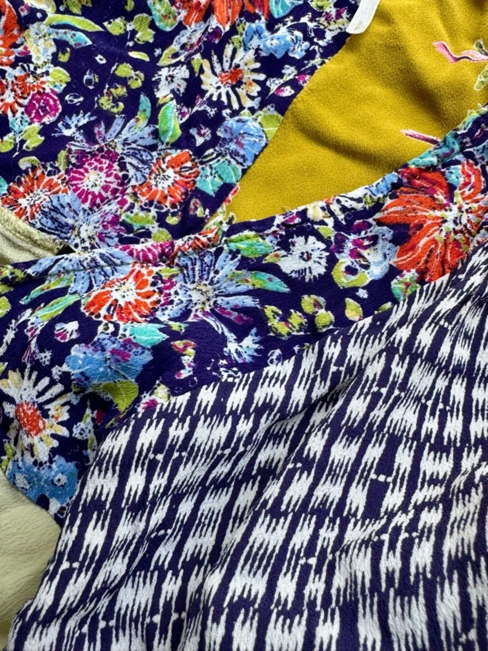 Free People River Market Mixed Print Dress S - Picture 10 of 12